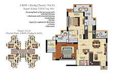 Affordable flat in Noida Extension Floor Plan