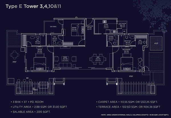 Type E-penthouse in Noida Extension(Tower3,4,10 & 11)