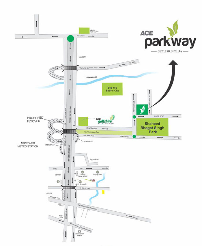 map of real estate projects in sector 150 Noida