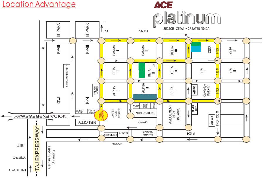 Upcoming residential project Location Map